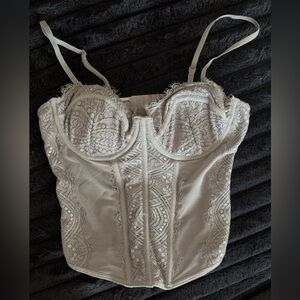 Garage Gray Lace corset Top